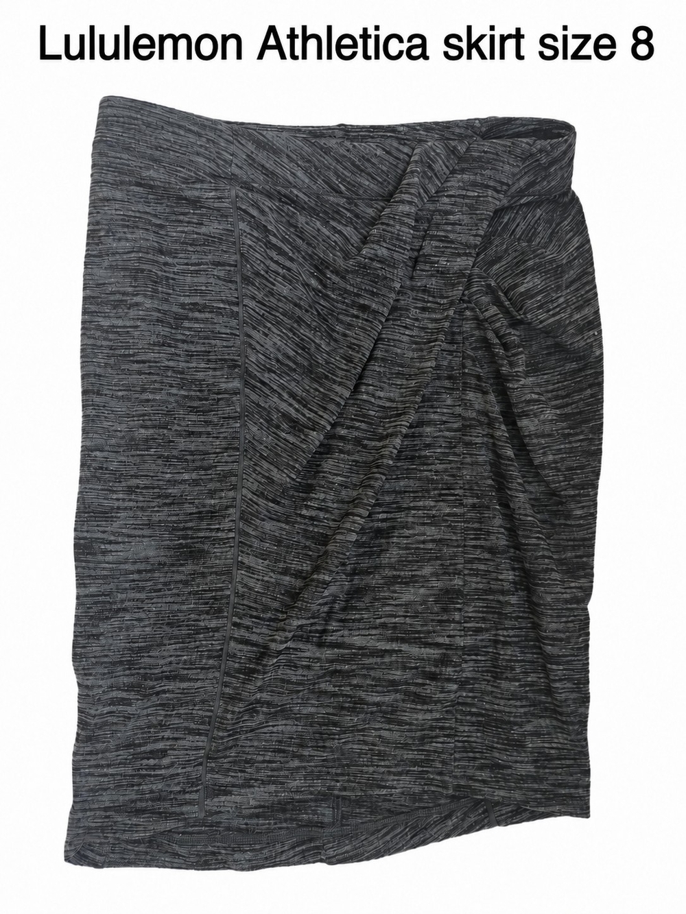 4 $5 for $15 Lululemon Athletica Gray Twist-Front Athletic Skirt Size 8